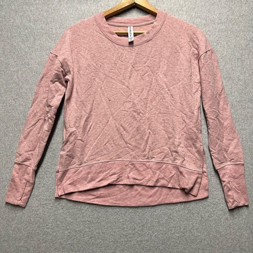 Athleta Women’s Size XS Long Sleeve Crew Neck Sweatshirt Pink Activewear Shirt